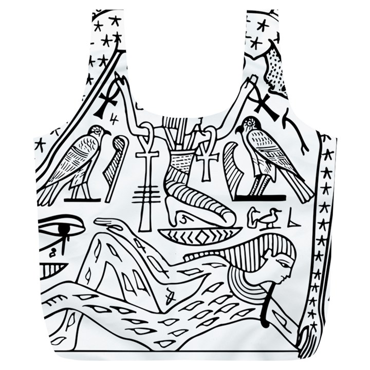 Egyptian Hieroglyphics History Seb Full Print Recycle Bag (XL)