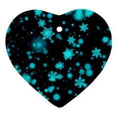 Background Black Blur Colorful Heart Ornament (two Sides) by Pakrebo