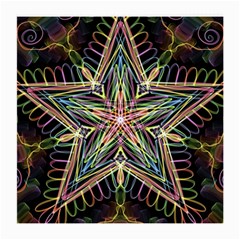 Star Mandala Pattern Design Doodle Medium Glasses Cloth