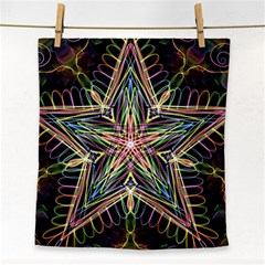 Star Mandala Pattern Design Doodle Face Towel by Pakrebo