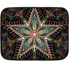 Star Mandala Pattern Design Doodle Double Sided Fleece Blanket (mini)  by Pakrebo