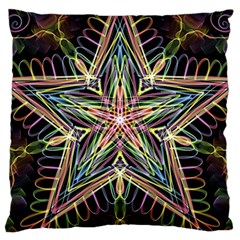 Star Mandala Pattern Design Doodle Large Cushion Case (two Sides) by Pakrebo