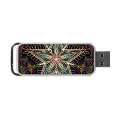 Star Mandala Pattern Design Doodle Portable Usb Flash (two Sides) by Pakrebo