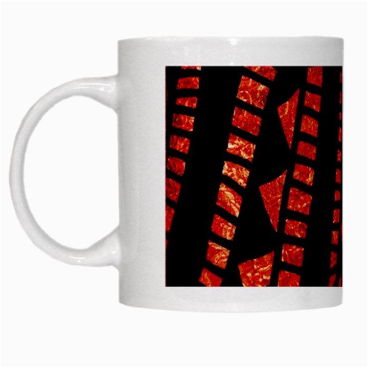 Background Abstract Red Black White Mugs