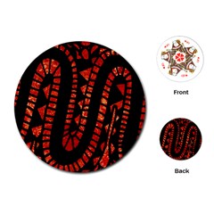 Background Abstract Red Black Playing Cards (round) by Pakrebo