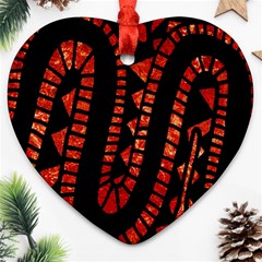 Background Abstract Red Black Heart Ornament (two Sides) by Pakrebo