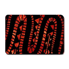 Background Abstract Red Black Small Doormat  by Pakrebo