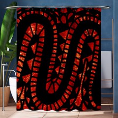 Background Abstract Red Black Shower Curtain 60  X 72  (medium) 