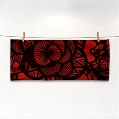 Background Abstract Red Black Hand Towel by Pakrebo