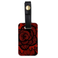 Background Abstract Red Black Luggage Tag (one Side) by Pakrebo