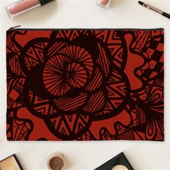 Background Abstract Red Black Cosmetic Bag (xxxl) by Pakrebo