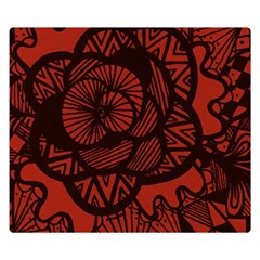 Background Abstract Red Black Double Sided Flano Blanket (small)  by Pakrebo