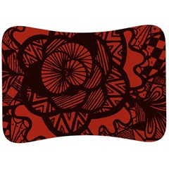 Background Abstract Red Black Velour Seat Head Rest Cushion