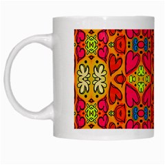 Abstract Background Pattern Doodle White Mugs