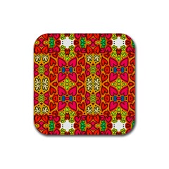 Abstract Background Pattern Doodle Rubber Coaster (square)  by Pakrebo