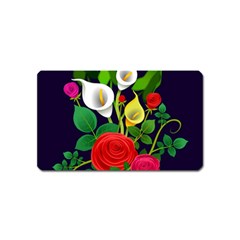 Flowers Charter Flowery Bouquet Magnet (name Card) by Pakrebo