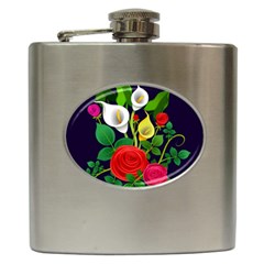 Flowers Charter Flowery Bouquet Hip Flask (6 Oz) by Pakrebo