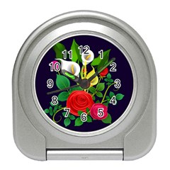 Flowers Charter Flowery Bouquet Travel Alarm Clock by Pakrebo