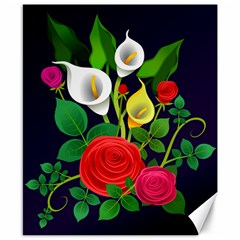 Flowers Charter Flowery Bouquet Canvas 8  X 10  by Pakrebo