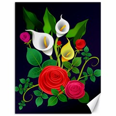 Flowers Charter Flowery Bouquet Canvas 18  X 24  by Pakrebo