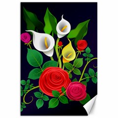 Flowers Charter Flowery Bouquet Canvas 20  X 30  by Pakrebo