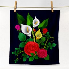 Flowers Charter Flowery Bouquet Face Towel by Pakrebo