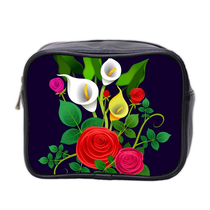 Flowers Charter Flowery Bouquet Mini Toiletries Bag (Two Sides)