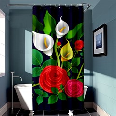 Flowers Charter Flowery Bouquet Shower Curtain 36  X 72  (stall)  by Pakrebo