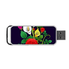 Flowers Charter Flowery Bouquet Portable Usb Flash (one Side) by Pakrebo