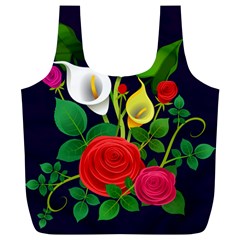 Flowers Charter Flowery Bouquet Full Print Recycle Bag (xl) by Pakrebo