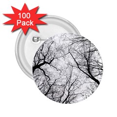 Forest Trees Silhouette Tree 2 25  Buttons (100 Pack)  by Pakrebo