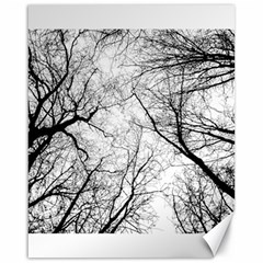 Forest Trees Silhouette Tree Canvas 16  X 20  by Pakrebo