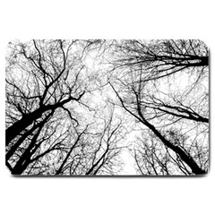 Forest Trees Silhouette Tree Large Doormat  by Pakrebo