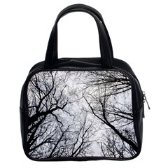 Forest Trees Silhouette Tree Classic Handbag (two Sides) by Pakrebo