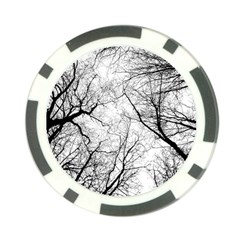 Forest Trees Silhouette Tree Poker Chip Card Guard (10 Pack) by Pakrebo