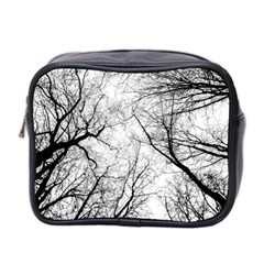 Forest Trees Silhouette Tree Mini Toiletries Bag (two Sides) by Pakrebo