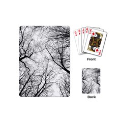 Forest Trees Silhouette Tree Playing Cards (mini) by Pakrebo