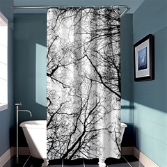 Forest Trees Silhouette Tree Shower Curtain 36  X 72  (stall)  by Pakrebo