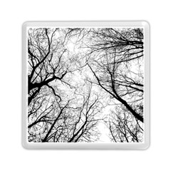 Forest Trees Silhouette Tree Memory Card Reader (square) by Pakrebo