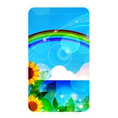 Sunflower And Rainbow Ocean Bokeh Memory Card Reader (rectangular)