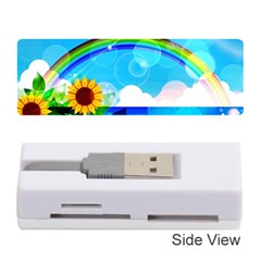 Sunflower And Rainbow Ocean Bokeh Memory Card Reader (stick) by Pakrebo