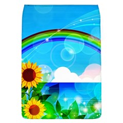 Sunflower And Rainbow Ocean Bokeh Removable Flap Cover (l) by Pakrebo