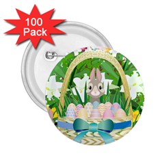 Graphic Easter Easter Basket Spring 2 25  Buttons (100 Pack)  by Pakrebo