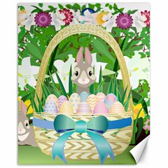 Graphic Easter Easter Basket Spring Canvas 16  X 20  by Pakrebo