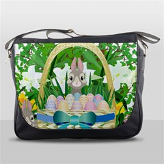 Graphic Easter Easter Basket Spring Messenger Bag by Pakrebo