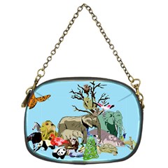 Zoo Animals Peacock Lion Hippo Chain Purse (two Sides) by Pakrebo