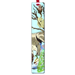 Zoo Animals Peacock Lion Hippo Large Book Marks by Pakrebo