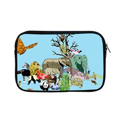 Zoo Animals Peacock Lion Hippo Apple Ipad Mini Zipper Cases by Pakrebo