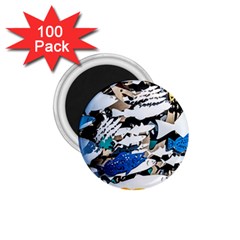 Art Fish Salmon Sydney Metal 1 75  Magnets (100 Pack)  by Pakrebo