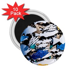 Art Fish Salmon Sydney Metal 2 25  Magnets (10 Pack)  by Pakrebo